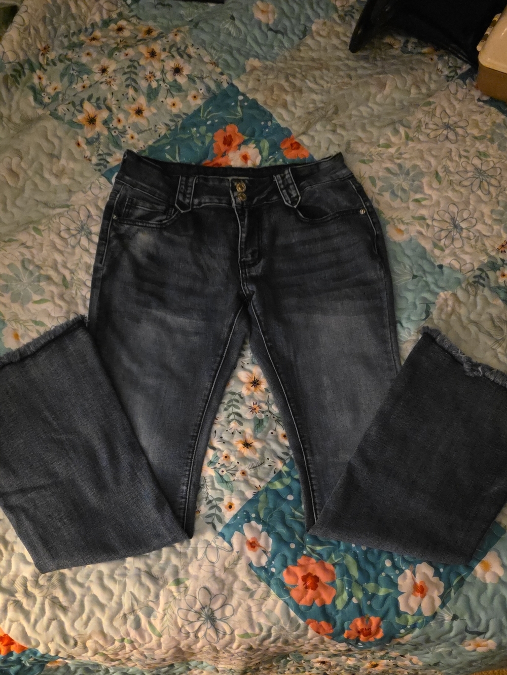 Love SoHo Denim Boot Cut Jeans in Blue Waist 9